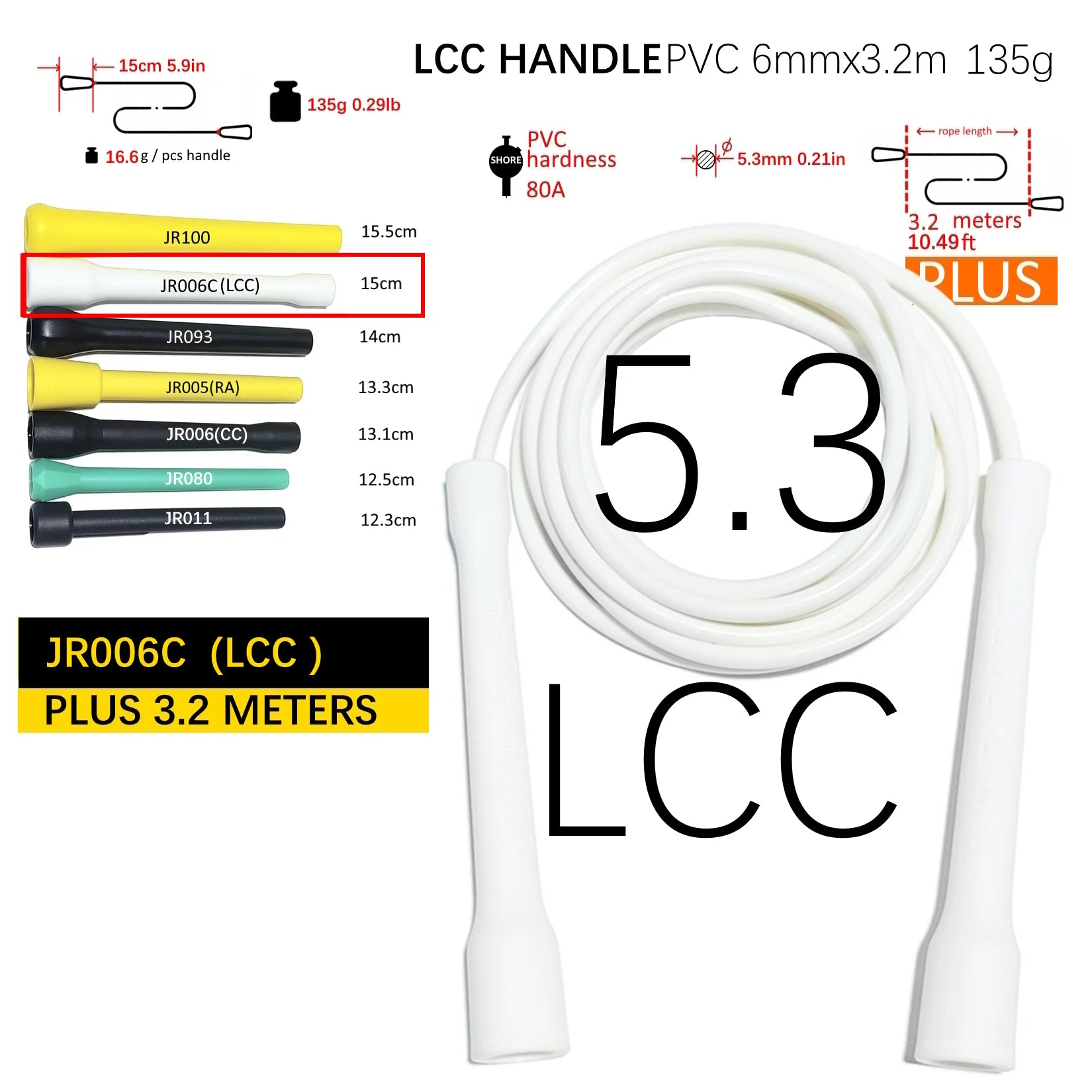 NEVERTOOLATE TPU PVC 10.5FT 3.2m x 5mm PVC  speed double under skip rope jump tricks fitness crossfit CROSSFIT LONG