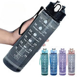 750-900ML Large Capacity Sports Water Bottle Leak Proof Colorful Plastic Cup Drinking Outdoor Travel Portable Gym Fitness Jugs