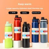 600/800/1000ML Sport Vacuum Flask Stainless Steel Thermal Water Bottle Car Insulated Cup Keeps Cold and Heat Travel Thermal Mug