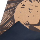 Non-slip yoga mat, fine-grained retro cork rubber yoga mat, fitness mat, cork + rubber