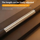 Door Horizontal Bars 90-120cm Adjustable Pull Up Bars Weight Bearing 400kg Non Perforated Indoor Wall Horizontal Bar with Locking Mechanism Upper Body Workout Bar for Home Gym Fitness