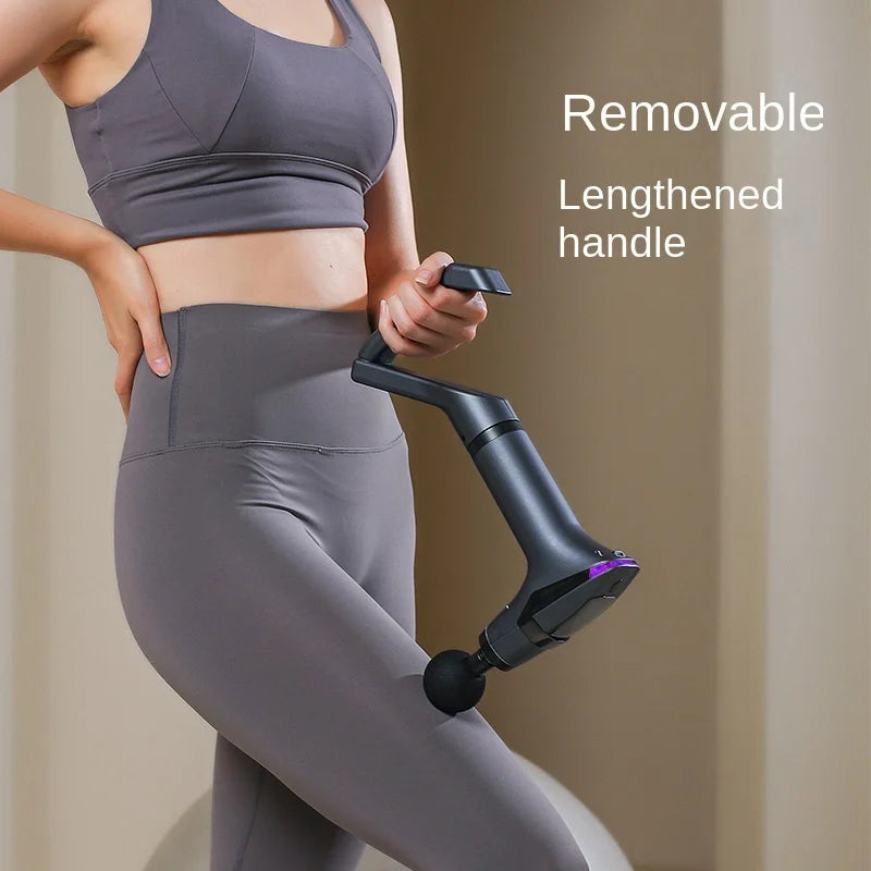 Hot Selling Multifunctional Muscle Relaxation Long-handle Massage Gun Remission Deep Tissue Percussion Body Electric Massage Gun