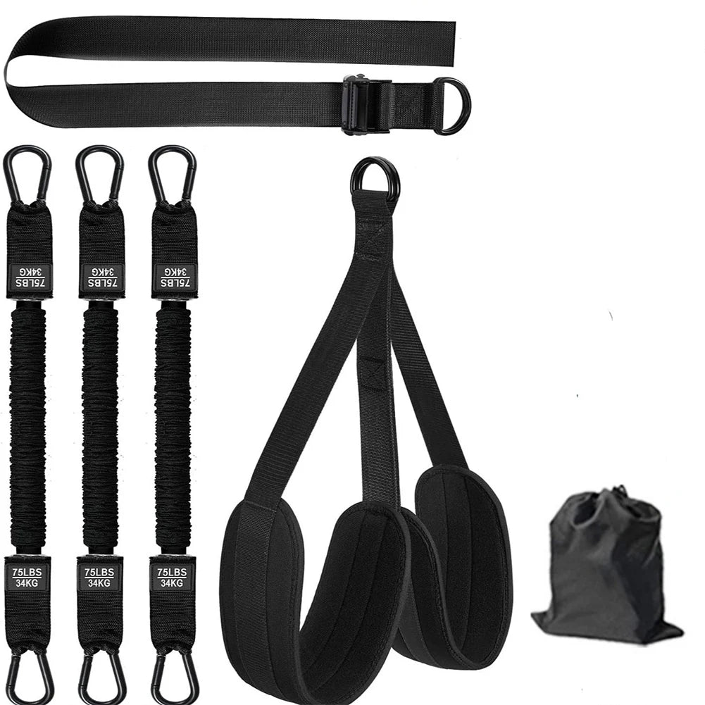 Yoga Pilates Stick Resistance Bands Set Portable Pilates Bar Full-Body Workout Kit Home Gym Strength Training Exercise Equipment