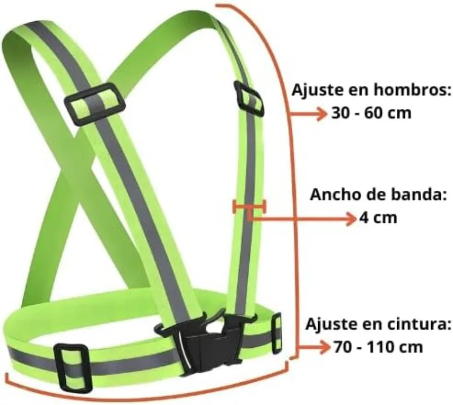 Reflective Safety Vest  - High Visibility Vest Adjustable Straps for Outdoor Jogging, Cycling, Walking and Riding