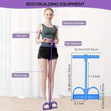 2PCS Multi-Functional Four-Tube Pedal Tensioner Yoga Elastic Band 6 Ropes Resistance Bands Pilates Strap Removable Yoga