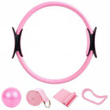 New Pilates fitness ball and fitness ring set, Pilates fitness ring, elastic band exercise, aerobic fitness equipment, core trai