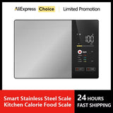 Smart Kitchen Scale Stainless Steel Food Calorie Protein Fat Carbs Nutritional Calculator 11LB/5kg Weight for Healthy Cooking