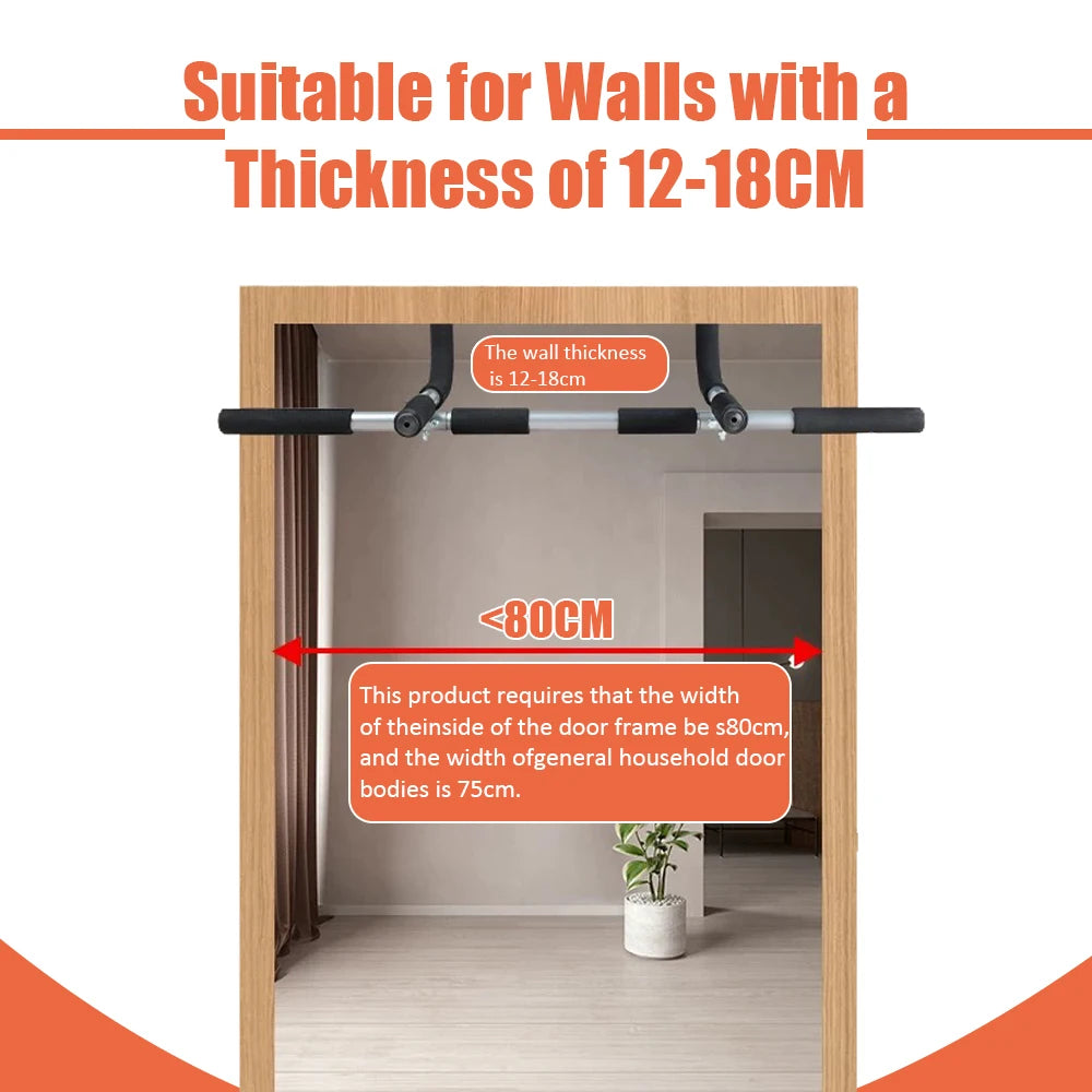 New Hot-Selling Home Fitness Pull-Up Equipment, Indoor Horizontal Bar, Fitness Equipment, Suitable for Men's Bodybuilding and Shaping, Exercises Chest, Arm, and Shoulder Strength, Suitable for Fitness Enthusiasts to Exercise
