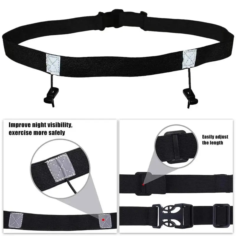 Running Race Waist Pack Number Belt Bib Holder For Triathlon Marathon Cycling Motor With 6 Gel Loops Fitness Sport Accessories