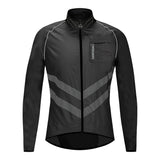WOSAWE Men’s Cycling Windbreaker Jacket Waterproof Windproof Reflective Bike Coat Lightweight Outdoor Sports Apparel Portable