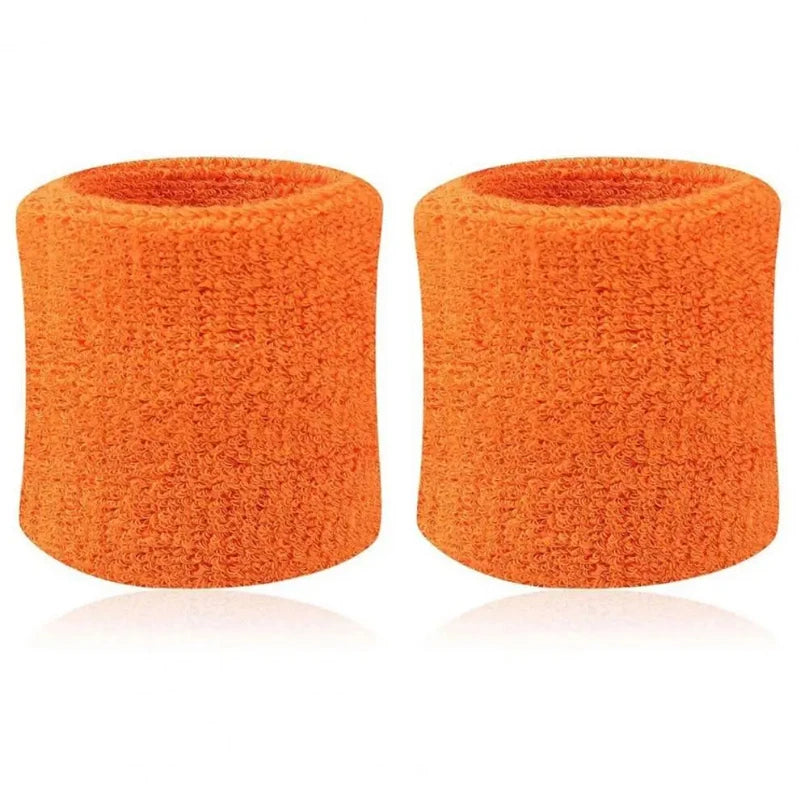 2Pcs Wrist Sweatband Tennis Sports Wristband Volleyball Gym Elastic Brace Support Sweat Band Towel Bracelet Quick Dry Sweatband