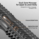 Foam Roller with Stand, 45cm Foam Roller Long Yoga Roller Foam Exercise Roller for Muscle Massage & Relaxation, Yoga Pilates