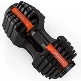 SIHAO Quick Adjust Fitness Dumbbell, 24/40KG (52.5/90LBS) Dual Weight Options, Labor-saving Quick-change Design, Heavy-duty Gym Gear for Arm Muscle Building, Home Workout and Professional Fitness Training