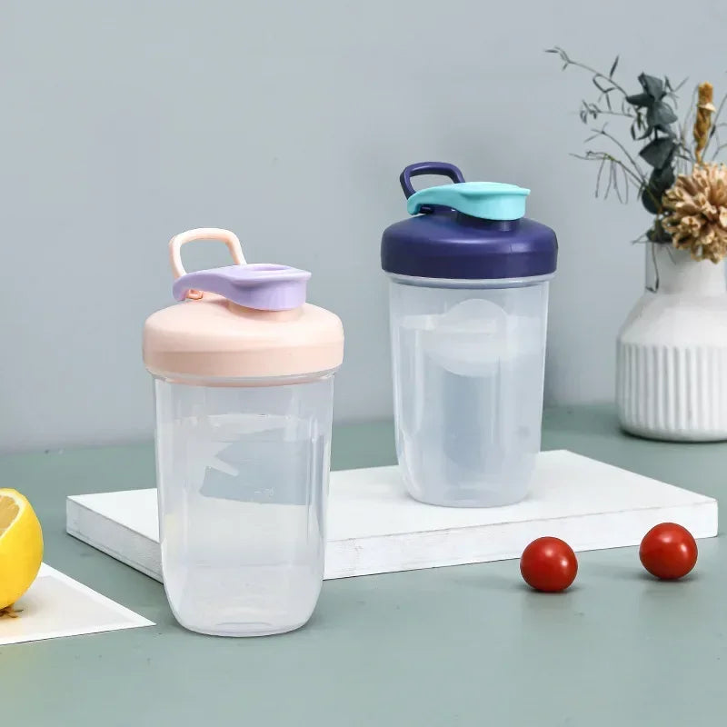 Shaking Cup 400ml Protein Powder Shaker Bottle Leak Proof Water Bottle for Gym Outdoor Fitness Training Sport Mixing Cup