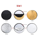 110cm Photography Reflector Foldable Portrait Fill Light Board Enhance Gloss Reflective Panel For Outdoor Live Streams Photo
