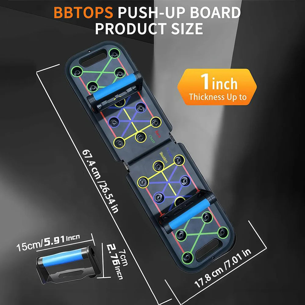 Foldable Multi-Functional Push Up Board Chest Abs Training Equipment Portable Home Gym Fitness Tool for Men Core Workout