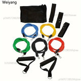 11 Piece Set Of Muscle Training Straps, Multifunctional Fitness Tension Strap, Fitness Tension Training Harness, Elastic Rope