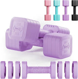 Dripex Adjustable Dumbbells Weight Set 2.5kg 5kg 10kg Dumbbell Pair 4-in-1 Weight Dumbbells Set Women Men with Non-Slip Handle