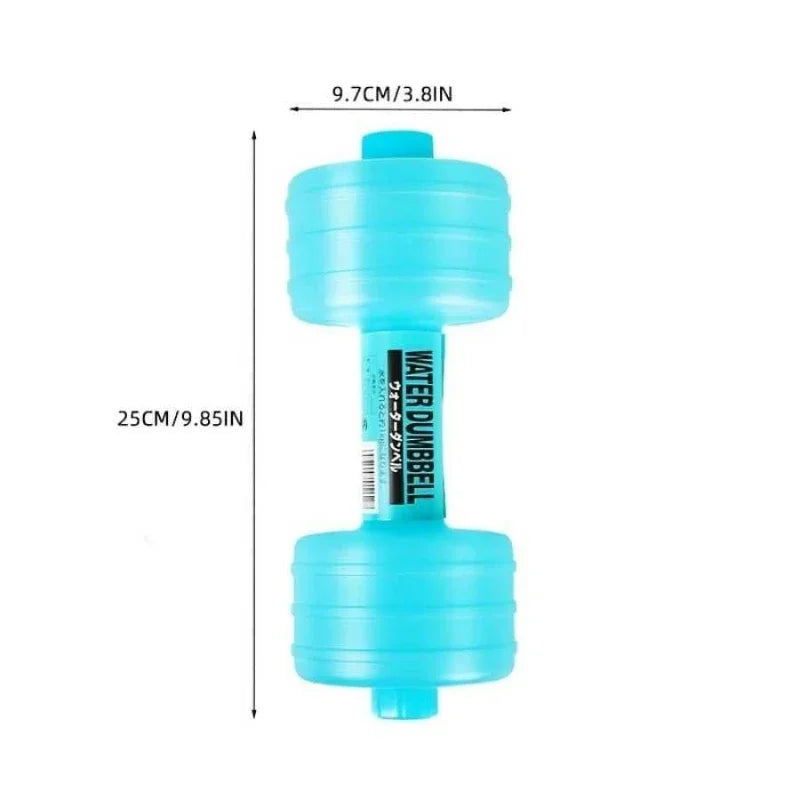 2pcs of 1000ml Dumbbell Adjustable Weight Gym Water Dumbbell Women's Weight Loss Exercise Equipment, Exercise Yoga Training