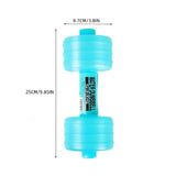 2pcs of 1000ml Dumbbell Adjustable Weight Gym Water Dumbbell Women's Weight Loss Exercise Equipment, Exercise Yoga Training