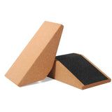 2pcs Cork Yoga Wedge Block Non-Slip Surface for Squat Heel Elevation Calf Stretching Home Gym Fitness Accessories
