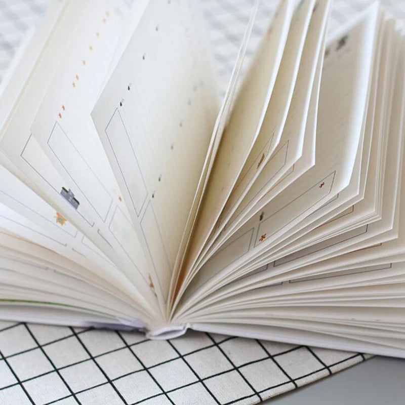 365 Planner Notebook Colorful Inner Page Illustration Daily Yearly Plan Diary Book Record Life Agenda Journal Notepads