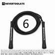 JR100-6  6 mm diameter PVC  WITH THREAD CORE skip rope 3.2 meters in between 15.5cm middle-long handle NEVERTOOLATE GOOD QUALITY