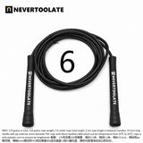JR100-6  6 mm diameter PVC  WITH THREAD CORE skip rope 3.2 meters in between 15.5cm middle-long handle NEVERTOOLATE GOOD QUALITY