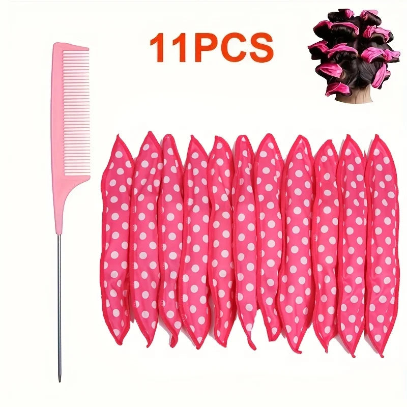 Flexible No Heat Hair Curlers: Night Sleep Foam Overnight Sleeping Hair Rollers for Women-DIY Sponge Hair Styling Rollers Tools
