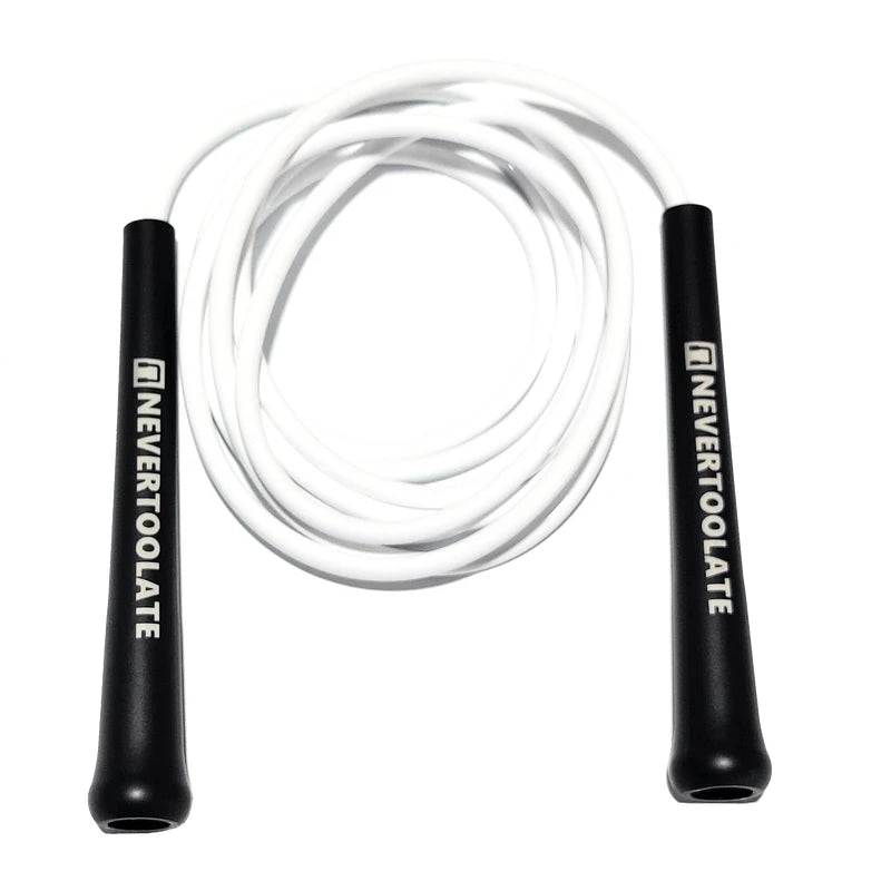 6mm thick PVC jump rope 140 gram 80A with core thread vinyl cord rope 15.5cm long handle NEVERTOOLATE  hitt exercise fitness