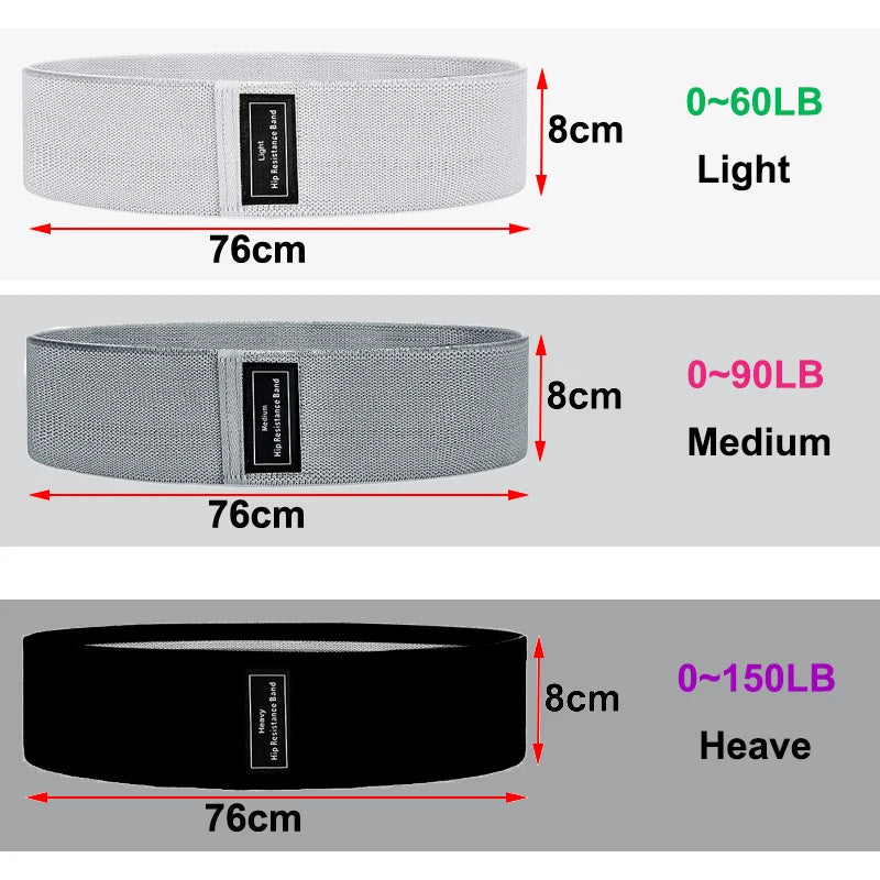 COYOCO Pull Strap Set Fabric Booty Bands Hip Circle Elastic Fitness Expander for Home Workouts Glute Legs Strength Training