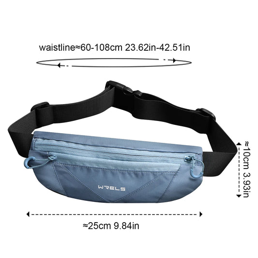 WRELS Man/Woman Running Sports Belt Wasit Pack Pockets Marathon Jogging Bag Outdoor Sports Cycling Phone Waist Bags Waterproof