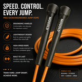 MOGOLD Speed Jump Rope – Lightweight Anti-Slip PVC Rope + Impact-Resistant PP Handles, Quick Length Adjustment for Boxing, HIIT