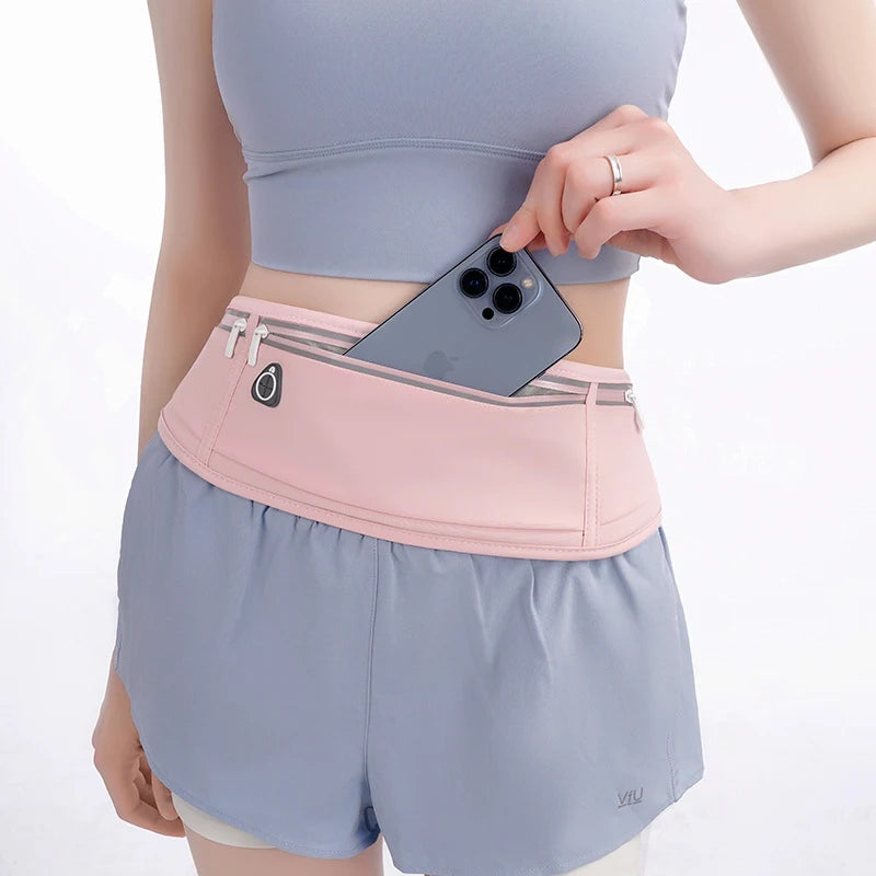 Sports Fanny Pack Women Running Belt Waist Bag Men Waterproof Gym Phone Pouch Banana Bags Run Accessories