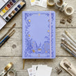 BUKE A5 Dot Grid Notebook PU Leather Cover Hardcover Floral Embossed Tea Cup Books Elegant Handwriting Journal