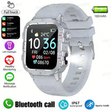 2026 New Military Smart Watch Men 3ATM Outdoor Sports Fitness Tracker Blood Pressure Health Monitoring BT Call GPS Smartwatch