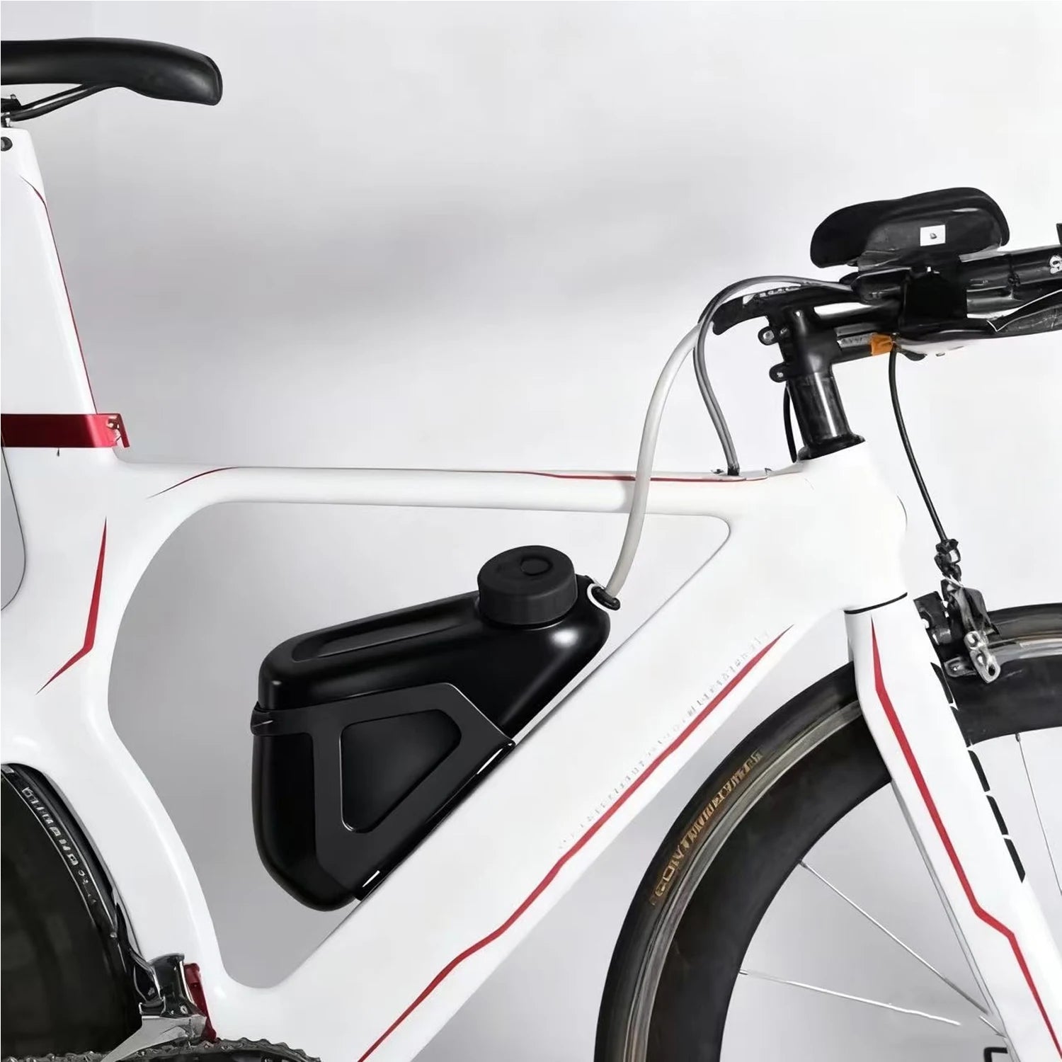 Fc35 F1 Bicycle Water Bottle, Hands-Free Frame Mounted Hydration System with Refill Port Integrated bento Box Water Cage