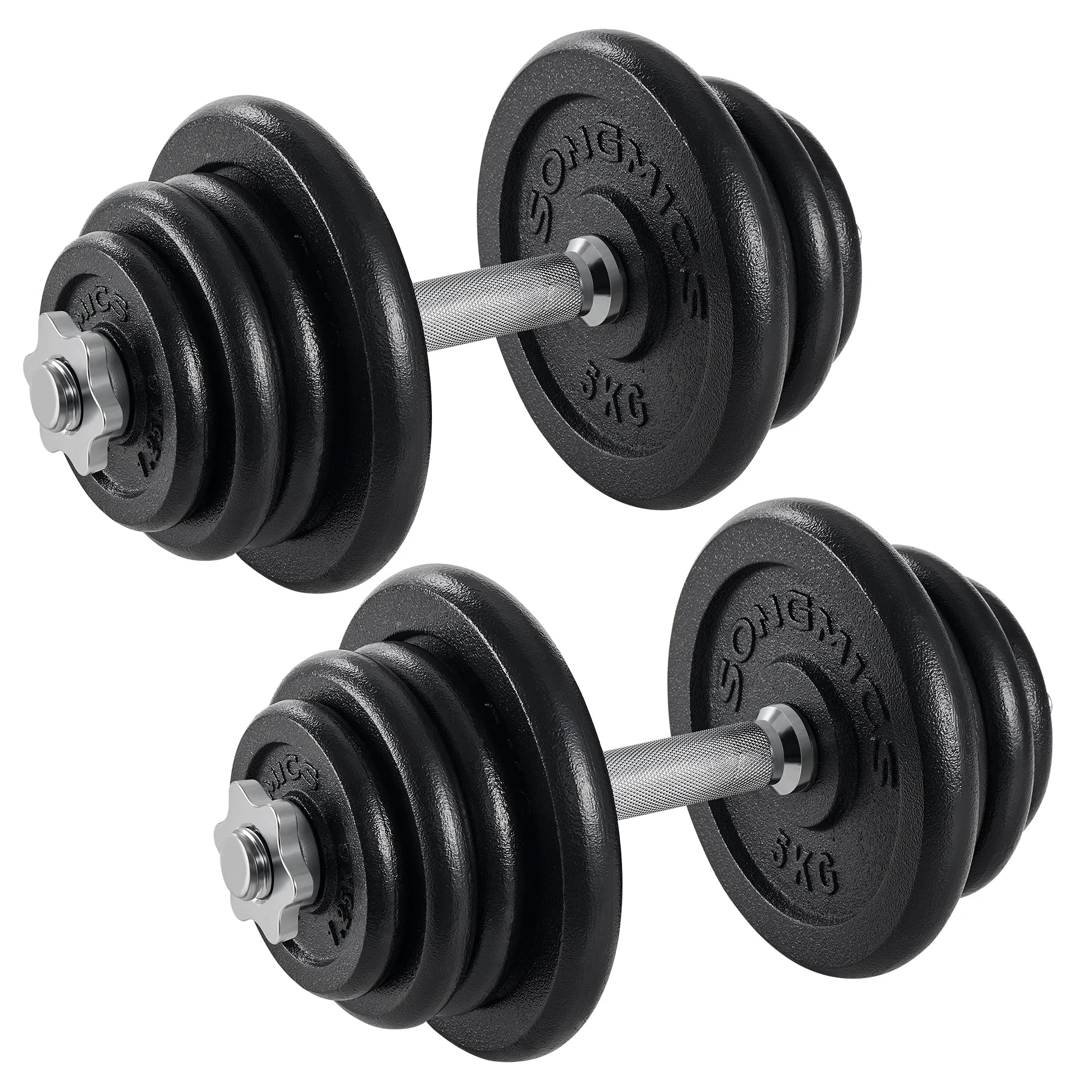 SONGMICS dumbbells cast iron adjustable weight set for men and women workout