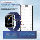 New ECG Smart Watch Men Women, Health Diagnosis, Organ Monitoring, Body Analysis, Blood Pressure, Blood Oxygen, Blood Fat, Uric Acid, Temperature Monitor, Bluetooth Call, Waterproof Fitness Tracker, Sports Smartwatch