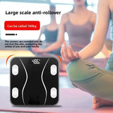 Bluetooth Body Fat Scale Rechargeable Digital Weight Scale High Precision Smart Body Composition Monitor with LCD Display Max 18