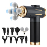 11-IN-1 Electric Massage Gun 99 Level Powerful Fascia Gun High-Frequency Vibration Body Massage Gun USB Rechargeable