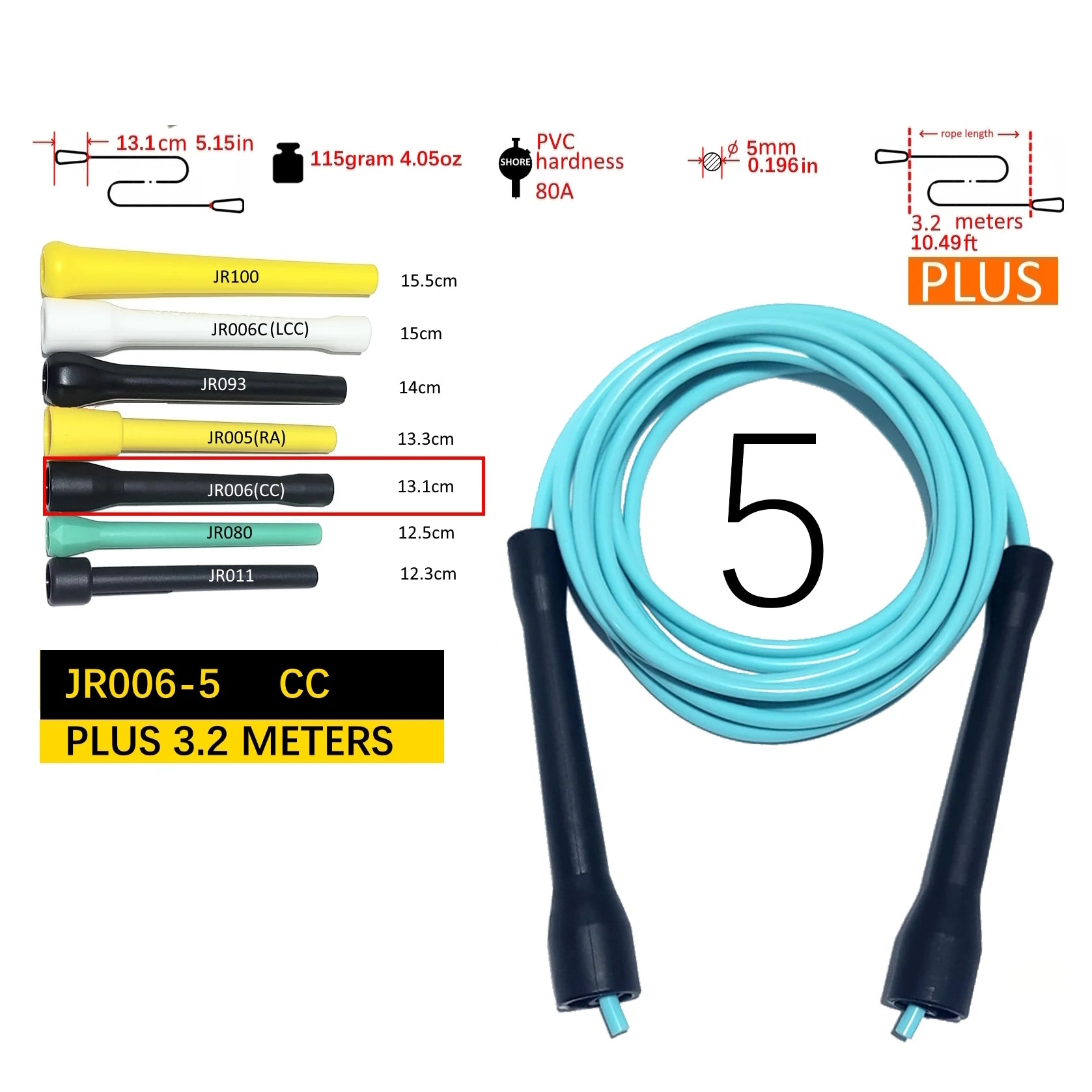 NEVERTOOLATE TPU PVC 10.5FT 3.2m x 5mm PVC  speed double under skip rope jump tricks fitness crossfit CROSSFIT LONG