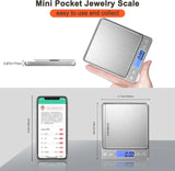0.01g Digital Kitchen Scale Jewelry Smart Precision LCD Electronic Pocket Portable Food Scales Gram Weight Balance