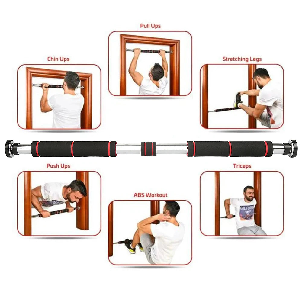 Doorway Pull-Up Bar, 80-115 cm, 150 kg, Gymnastics Bar, Strength Training, Pull-Up Bar, Arms, Strength Training Equipment