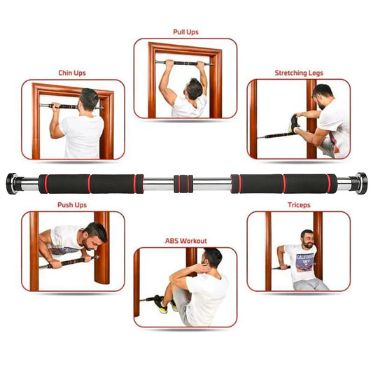 Doorway Pull-Up Bar, 80-115 cm, 150 kg, Gymnastics Bar, Strength Training, Pull-Up Bar, Arms, Strength Training Equipment