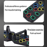 Portable Multifunctional Push-up Board Set With Handles Foldable Fitness Equipment For Chest Abdomen Arms And Back Training