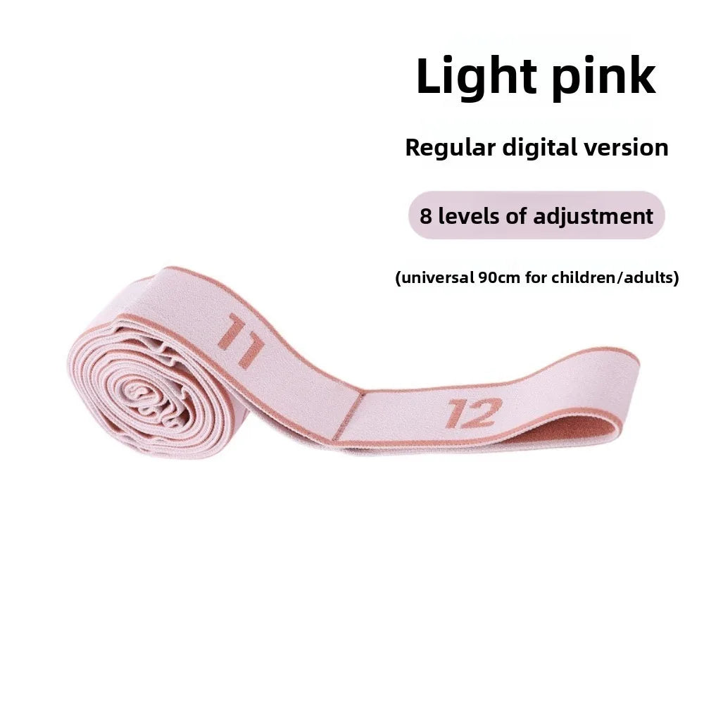 8/10/12 Grid Yoga Stretch Band Flexible Adjustable Digital Resistance Band Multi-stage Stretching Training Belt
